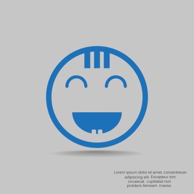 Mutlu bir çocuk yüzü doodle 