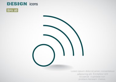 Kablosuz dalgalar web simgesi 
