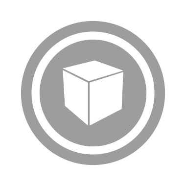 Basit küp web simgesi 