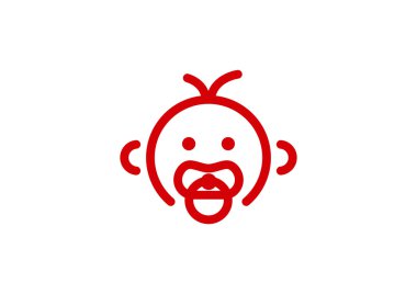 Bebek emziği ile basit simgesi  