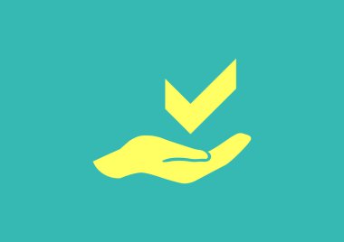 el web simgesi üzerinde onay işareti