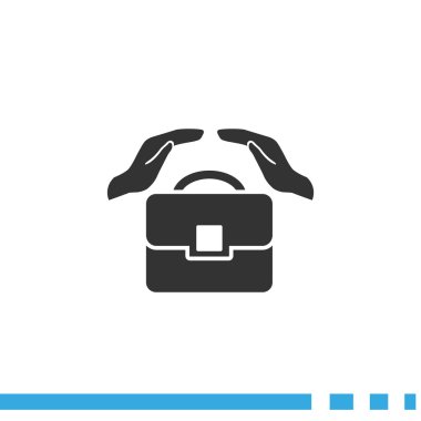 iş tulumu ve el simgesi