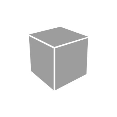 Basit küp web simgesi 
