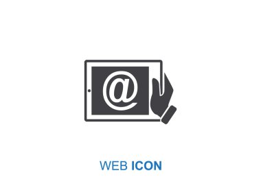 Dijital tablet basit web simgesi