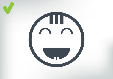 Mutlu bir çocuk yüzü doodle 