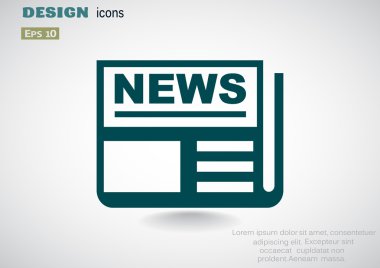 Basit gazete web simgesi