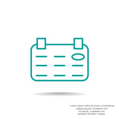 Takvim basit web simgesi yaprak