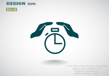 saatler ve el web simgesi