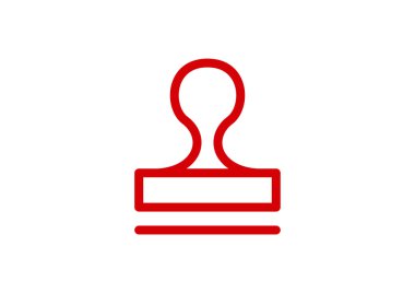 Mühür stamper kavramı simgesi 