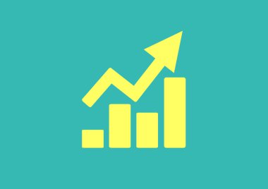 Grafik simgesi üzerinde Eğri ok 