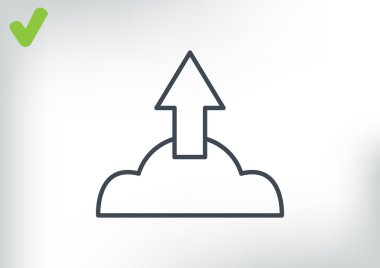 Bulut dosya indirme web simgesi