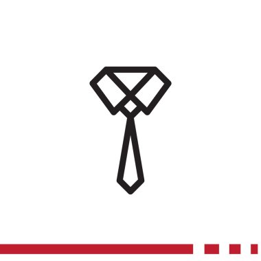 Düğümlü kravat basit web simgesi