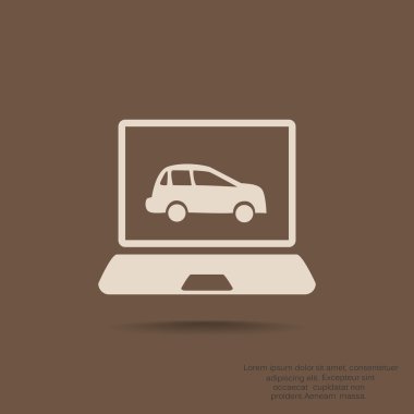 Dizüstü ekran simgesini araba ile