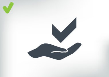 el web simgesi üzerinde onay işareti