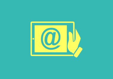 Dijital tablet basit web simgesi