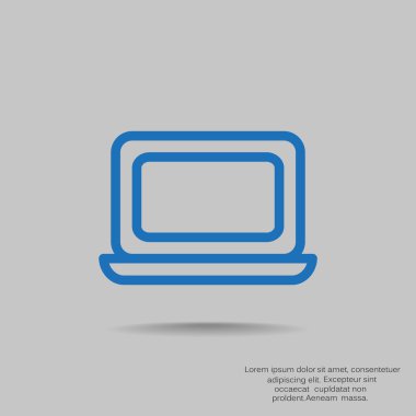 Basit dizüstü web simgesi 