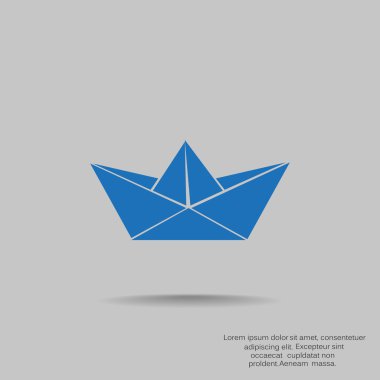 Kağıt gemi web simgesi