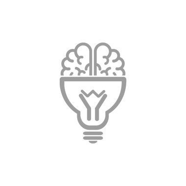 Ampul simgesi olan beyin 