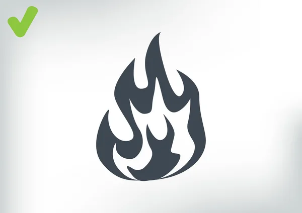 Feuer lodert Web-Ikone — Stockvektor