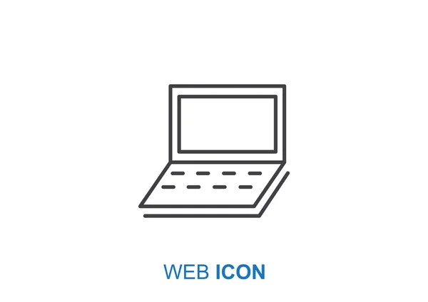 Einfache Laptop Web-Ikone — Stockvektor