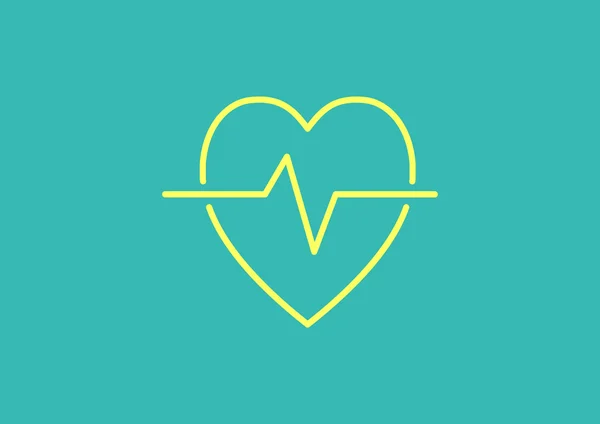 Heartbeat web icon — Stock Vector