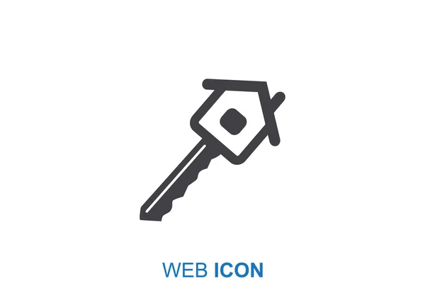 Ícone da web chave da casa — Vetor de Stock