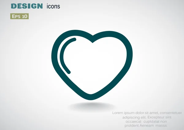 Simple heart web icon — Stock Vector