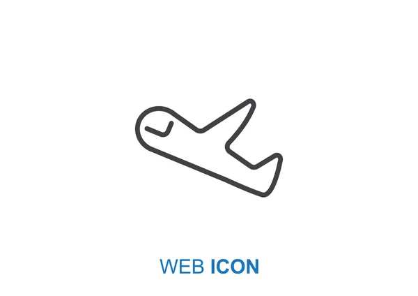 Icône web de l'avion — Image vectorielle