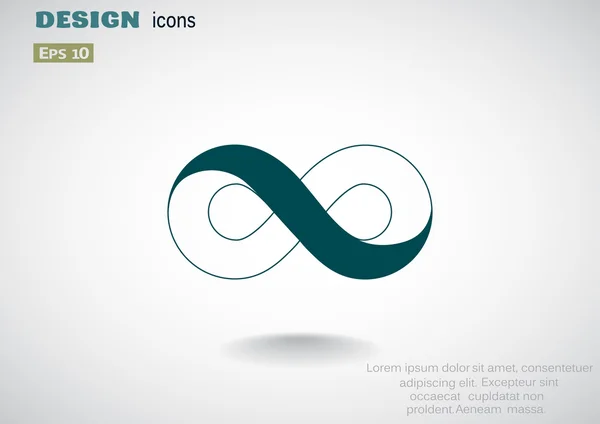 Símbolo infinito icono web — Vector de stock