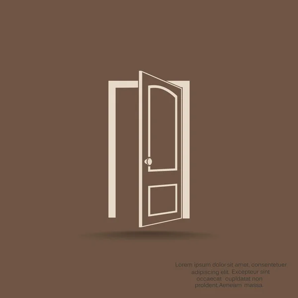 Puerta abierta icono web — Vector de stock