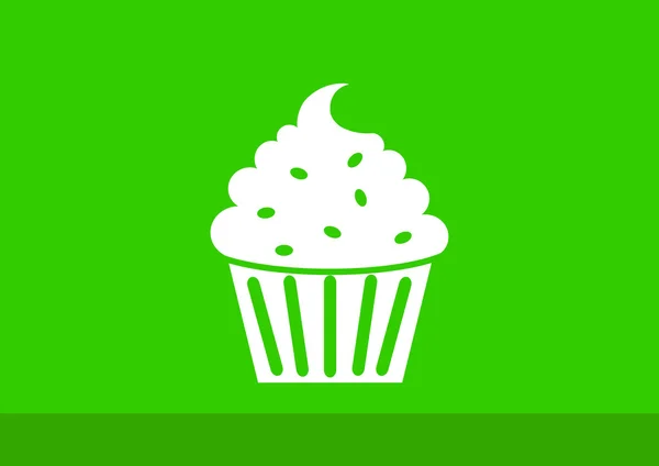 Cereza cupcake icono — Archivo Imágenes Vectoriales