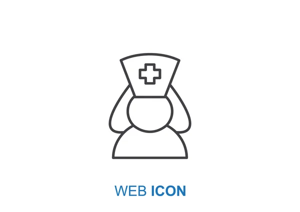 Enfermera icono web — Vector de stock