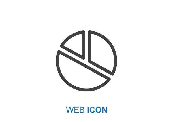Icono web de infografía redondeada — Vector de stock
