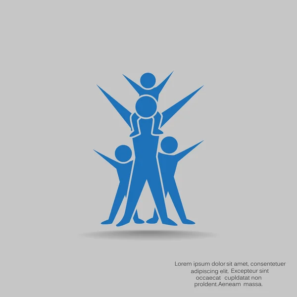 Ikona webové šťastné rodiny koncept — Stockový vektor