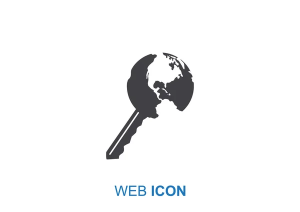 Icono web planeta clave — Vector de stock