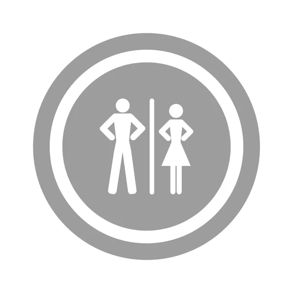 Pictogram van man en vrouw — Stockvector