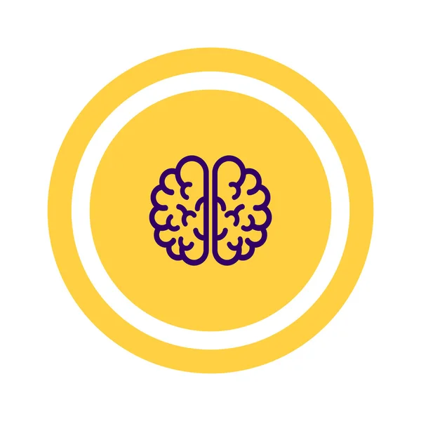 Le cerveau humain, icône web — Image vectorielle
