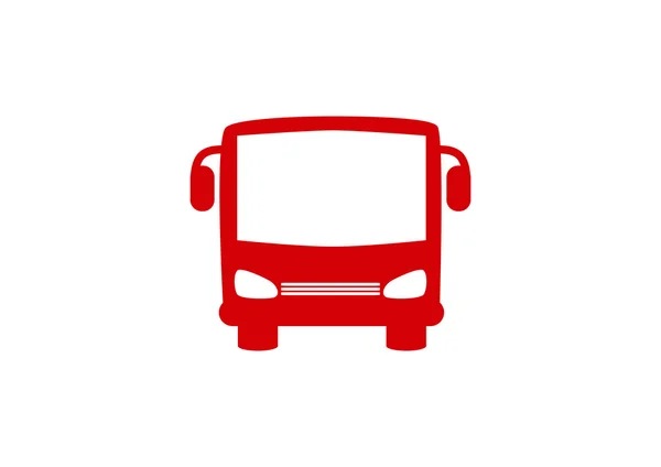 Eenvoudige bus front web pictogram — Stockvector