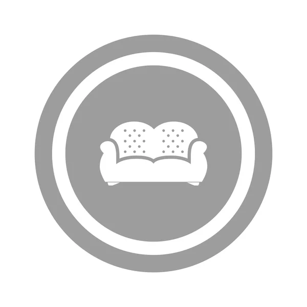 Miękkie kanapy tkanina ikona — Wektor stockowy