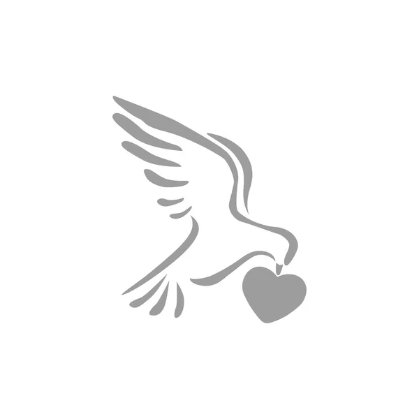 Icône web colombe — Image vectorielle