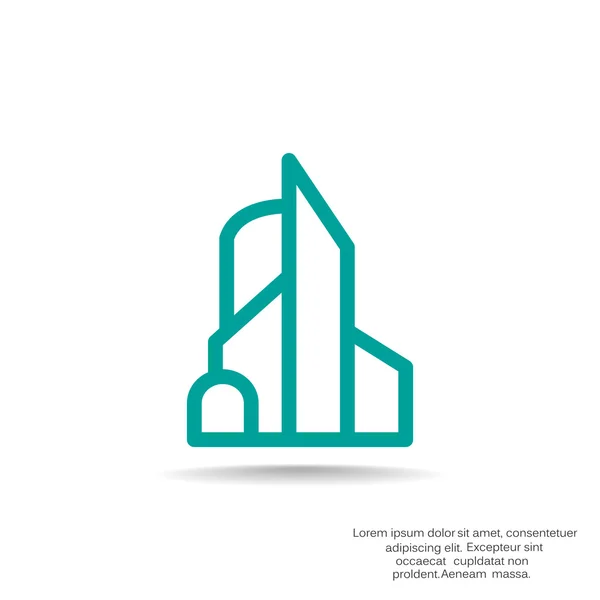 Centro de negocios icono web — Vector de stock