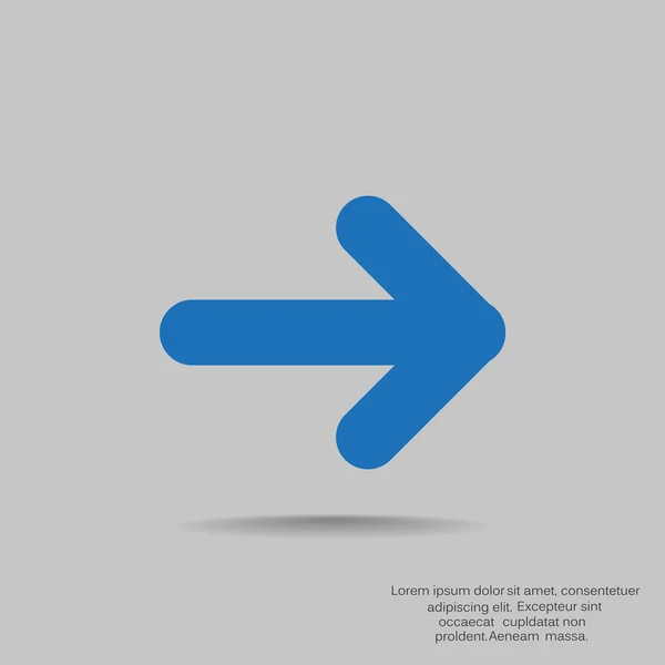 Flecha apuntando icono derecho — Archivo Imágenes Vectoriales