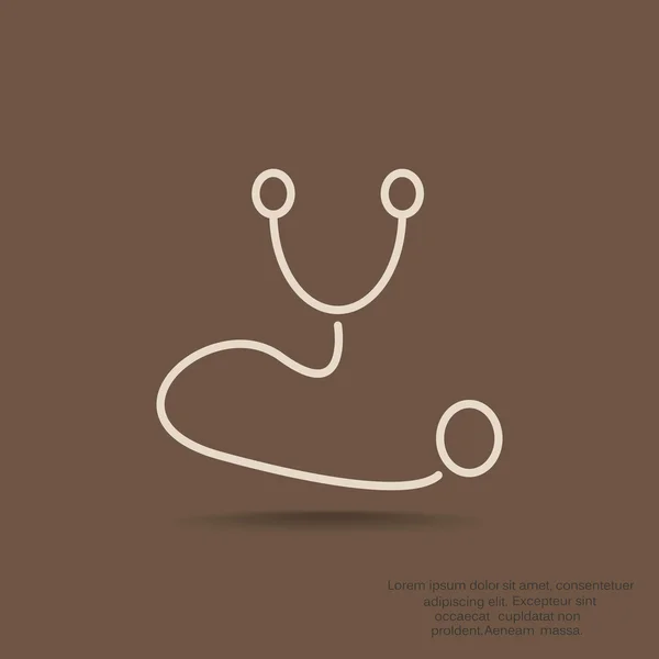 Stethoscoop web pictogram — Stockvector