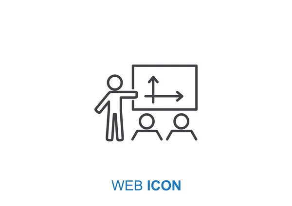 Geschäft wächst Chartpräsentation Symbol — Stockvektor