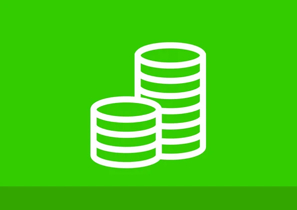 Kolommen van munten, geld concept — Stockvector