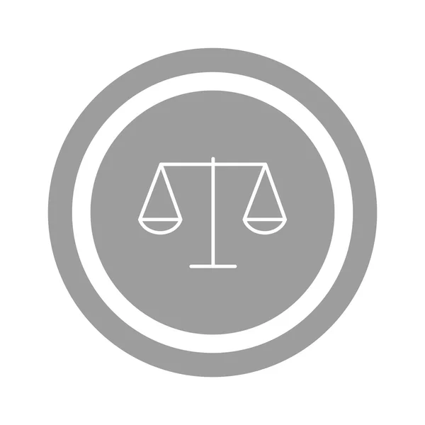 Schalen van Justitie eenvoudige web pictogram — Stockvector