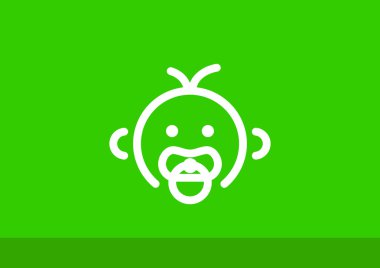 Bebek emziği ile basit simgesi  