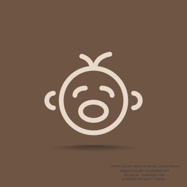 Ağlayan bebek siluet 