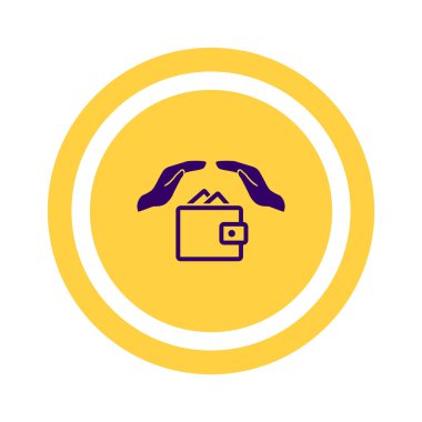 m-cüzdan ve eller web simgesi