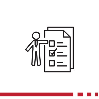 Kontrol listesi ile basit iş adamı